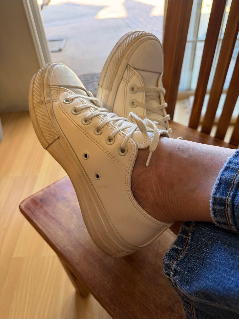 Converse All Star Platform White Low-Top Women's Sneakers